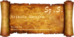 Szikula Sarolta névjegykártya